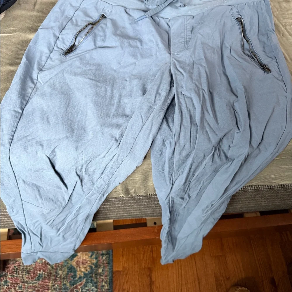 Athleta Light Blue Drawstring Joggers